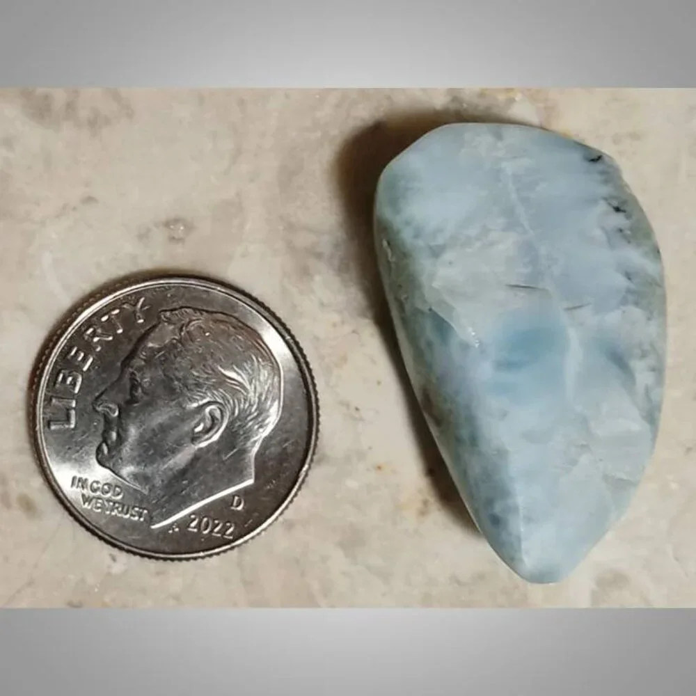 LARIMAR tumbled stone rock crystal    CHAKRA : inner peace : harmony : 02